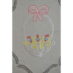 Елецкие кружева / Yelets lace / Linen napkin "Easter"
