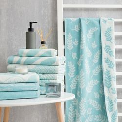 Этель / Frotteehandtuch Zweige türkis, 70x130 cm, 100% chl, Velours, 420 g / m2