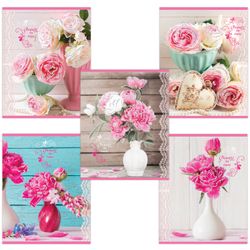 BRAUBERG / Notebook A5, 48 sh., Cage, sparkles, BEAUTIFUL FLOWERS / 10 pcs.