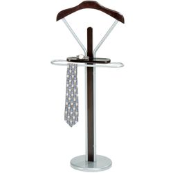 SHEFFILTON / Suit hanger-stand CH-4089, 1090x470x280 mm, metal and wood, dark walnut and silver