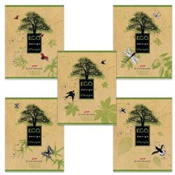 HATBER / Notebook A5, 80 sh., Bracket, cage, cover CRAFT ECO, "LIFE STILE" / 14 pcs.