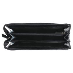 Purse women's BEFLER "Lizard", 190х105 mm, genuine leather, zipper, embossed, black