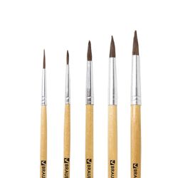 BRAUBERG brushes, set of 5 PCs (made of cloth pony round № 1, 2, 3, 4, 5), blister