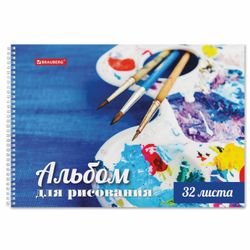 BRAUBERG / Sketchbook "Palette", 205x290 mm, 32 sheets A4, comb, cardboard cover