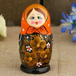 Matryoshka "Inna" 5 dolls orange scarf