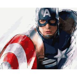 Опт-картина / Tranh theo số 40x50 Captain America