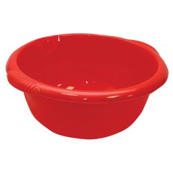 IDEA / Plastic round basin with handles, 18x45x49 cm, red, 16 l
