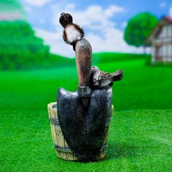 Хорошие сувениры / Figured pots "Birds on a shovel" 16x16x40 cm