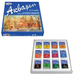 Watercolor art GAMMA "Studio", 12 colors, cuvette 2.5 ml, cardboard box