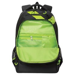Mochila GRIZZLY para jóvenes, 2 compartimentos, negro, "Green X", 45x32x23 cm