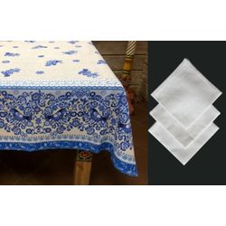 Мастерская подарков / Gift workshop / Birds matting tablecloth with napkins