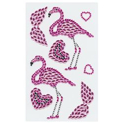 Stickers of rhinestone FLAMINGO decorative elements 8, 9,5x15,5 cm, TREASURE ISLAND