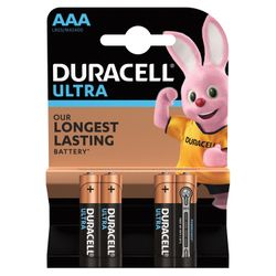 DURACELL / Batteries Ultra Power AAA (LR03, 24A) alkaline little fingers, SET 4 pcs. in blister