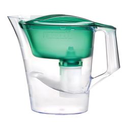 Water-cleaning jug , 4 litres, with interchangeable cassette, green