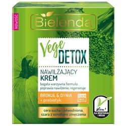 Crème hydratante pour peaux sèches, au brocoli et au potiron, VEGE DETOX, BIELENDA, 50 ml