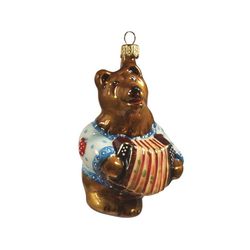 Ариель / Arbre de Noël jouet "Ours en peluche avec un accordéon", 13 cm