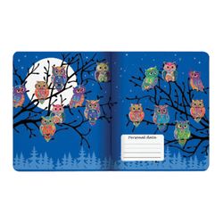 Альт / Notebook A5, 48 sh., Bracket, cage, foil, hot stamping, hybrid varnish, "FAIRY OWL" / 10 pcs.