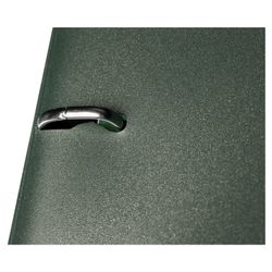 HATBER / Carnet sur anneaux A5 (175x220 mm), 120 pièces, Couverture plastique, cage, avec élastique de fixation, "METALLIQUE", vert foncé / 5 pcs.