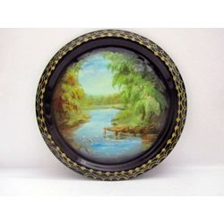 Сувениры из Н.Тагила / Souvenirs from N. Tagil / Tray "Subject painting. Landscape №22", 19 cm