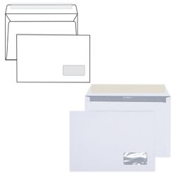 Envelopes C5 (162х229 mm), right window, peel-off strip, white, SET of 1000 PCs, inner sealing