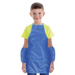 Apron with sleeves for lessons PYTHAGORAS, increased size, 45x60 cm, blue