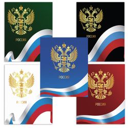 BRAUBERG / Notebook A5, 48 sh., Cage, foil stamping, RUSSIAN SYMBOLS / 10 pcs.