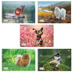 HATBER / Sketchbook ECO“Dogs”（5 种），205x300 毫米，32 张 A4，螺旋形，纸板封面