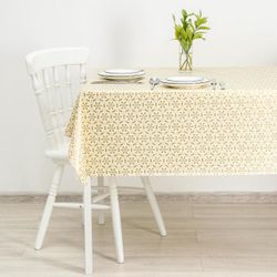 Доляна / Dolyana / Oilcloth table on a non-woven base "Ruby", width 137 cm, roll 20 m, beige color