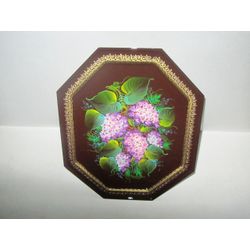 Сувениры из Н.Тагила / Souvenirs from N. Tagil / Tray "Octagonal. Lilac", 30x25 cm