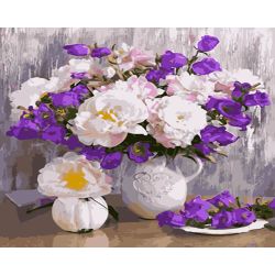 Опт-картина / Malen nach Zahlen 40x50 Rosen und Glocken