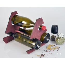 Ленивые Бобры / Lazy Beavers / Wine rack for 3 bottles