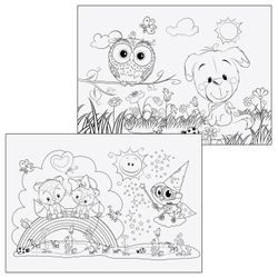 ЮНЛАНДИЯ / Album for drawing "Young wizard" (2 types), 200x283 mm, 12 sheets A4, staple, cardboard cover, coloring