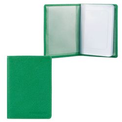 FABULA / Driver's wallet "Every day", genuine leather, embossed, 6 plastic pockets, green