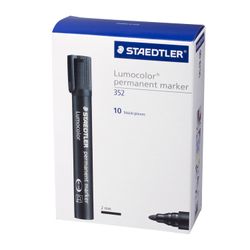 The marker is a permanent (indelible) STAEDTLER (Germany) "Lumocolor", PURPLE, round tip, 2 mm