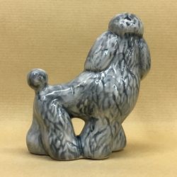 Figurine porcelain "Poodle grey"