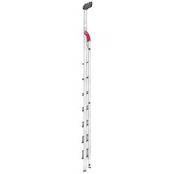 Stepladder L80 ComfortLine 8, step width 13cm, aluminum, with tool tray, Hailo