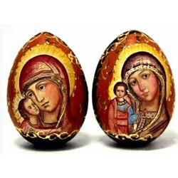 Фабрика Матрешек / Matryoshka factory / Easter eggs with an icon without a stand, 2 pcs., 7-8 cm