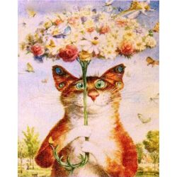 Опт-картина / Pintura por números 40x50 Gato maravilloso