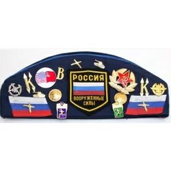 Фабрика Матрешек / Matryoshka Factory / Army pilot cap with badges navy blue