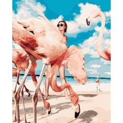 Опт-картина / Peinture par numéros 40x50 Flamingo Island