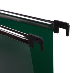 Hanging folder A4 (350х245 mm), up to 80 sheets, SET of 5 PCs, plastic, green, BRAUBERG (Italy)