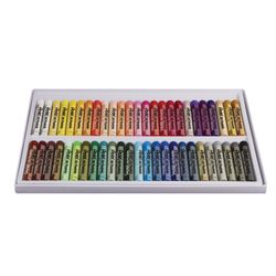 Oil pastels art PENTEL "Oil Pastels", 50 colors, circular cardboard packaging