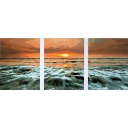 Опт-картина / Trittico di numeri Tramonto sul mare