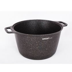 Casserole 8L with glass lid "Granit ultra" (Blue) Kukmara