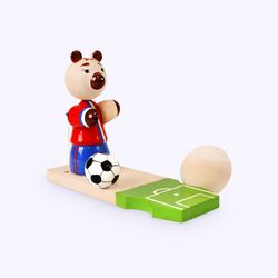 Богородская игрушка / Wooden souvenir "Bear Boris with a ball"