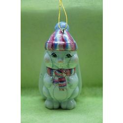 Ярославская майолика / Christmas toy "Bunny on a walk"
