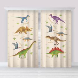 Этель / Set of curtains Dinosaurs 145 * 260 cm-2 pieces, polyethylene 100%, 140 g / m2