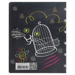 Альт / Notebook A5 48 l. bracket, cage, hybrid varnish, "SCIENTIFIC CAT" / 10 pcs.