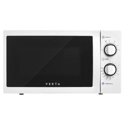 VEKTA MS720BHW microwave oven, 20 litre volume, 700 watt power, mechanical control, timer, white