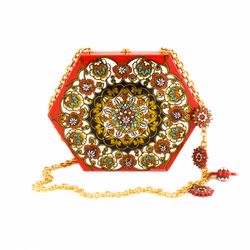 Золотая Хохлома / Hexagon bag 3D volume